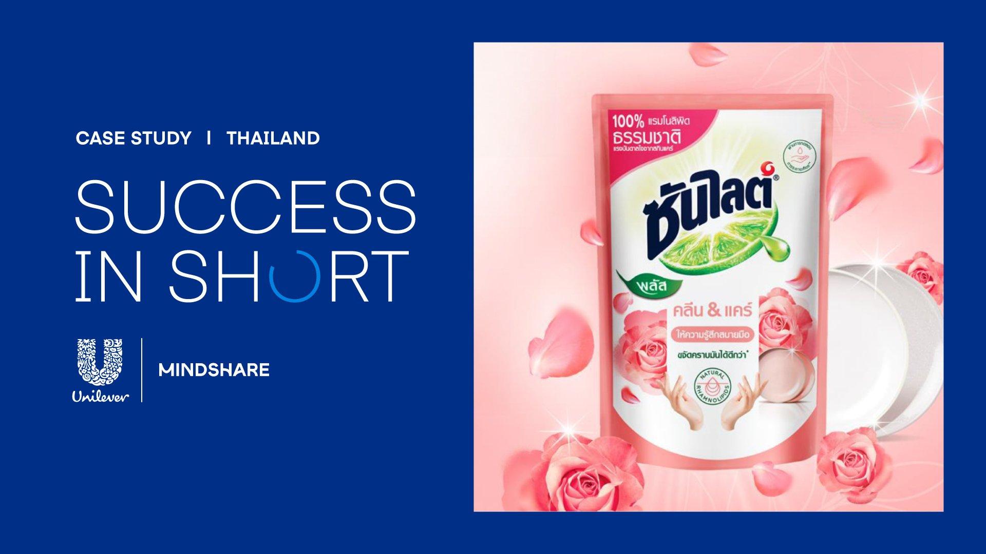 Image shows the words Case Study | Thailand | Success in Short with logos of Unilever and Mindshare